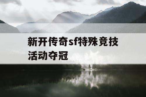 新开传奇sf特殊竞技活动夺冠