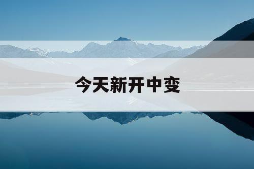 今天新开中变