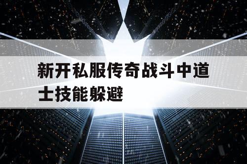新开私服传奇战斗中道士技能躲避