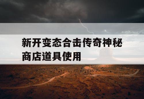 新开变态合击传奇神秘商店道具使用