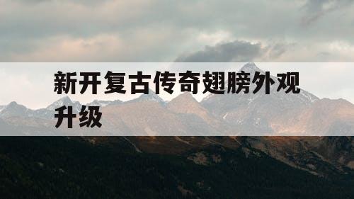新开复古传奇翅膀外观升级