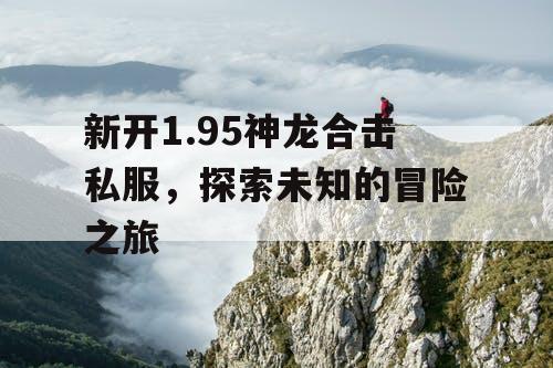 新开1.95神龙合击私服，探索未知的冒险之旅