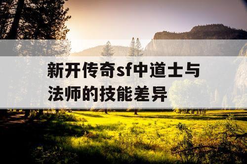 新开传奇sf中道士与法师的技能差异