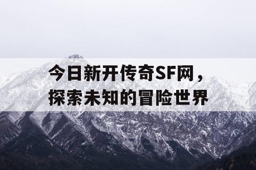 今日新开传奇SF网，探索未知的冒险世界