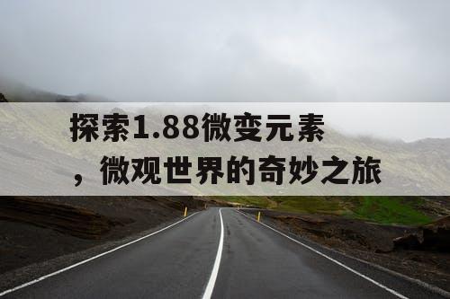 探索1.88微变元素，微观世界的奇妙之旅