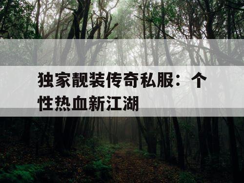 独家靓装传奇私服：个性热血新江湖