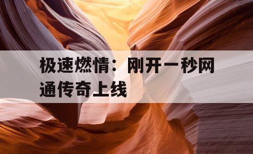 极速燃情：刚开一秒网通传奇上线