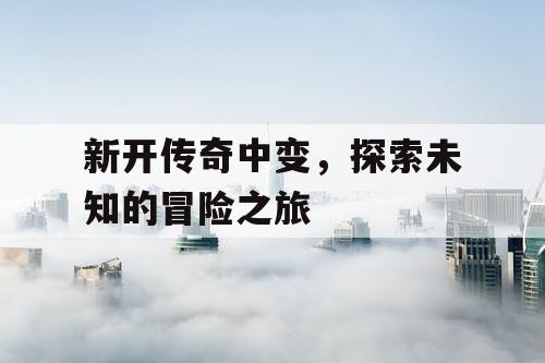 新开传奇中变，探索未知的冒险之旅