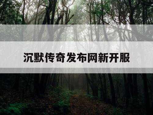 沉默传奇发布网新开服