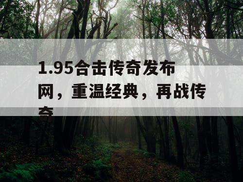 1.95合击传奇发布网，重温经典，再战传奇