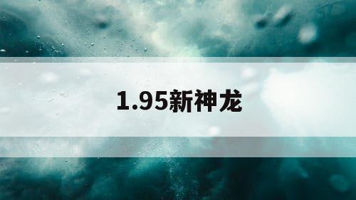 1.95新神龙