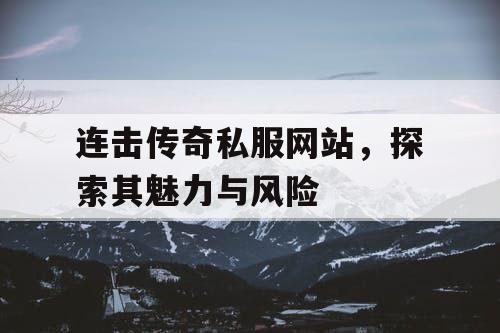 连击传奇私服网站，探索其魅力与风险