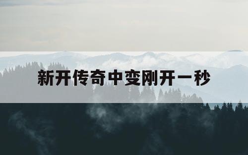 新开传奇中变刚开一秒