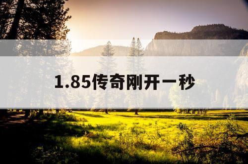 1.85传奇刚开一秒