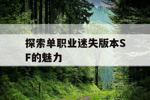 探索单职业迷失版本SF的魅力