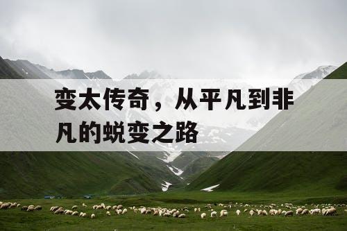 变太传奇，从平凡到非凡的蜕变之路