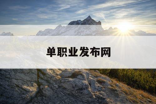单职业发布网