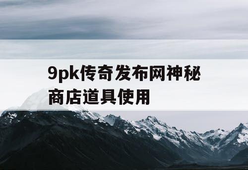9pk传奇发布网神秘商店道具使用