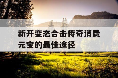 新开变态合击传奇消费元宝的最佳途径