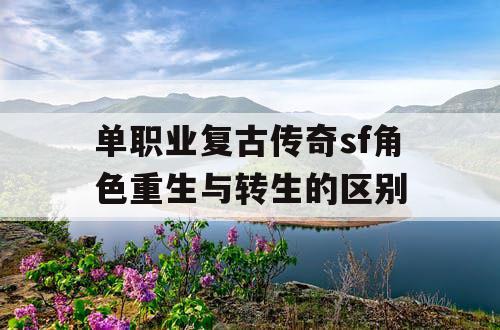 单职业复古传奇sf角色重生与转生的区别