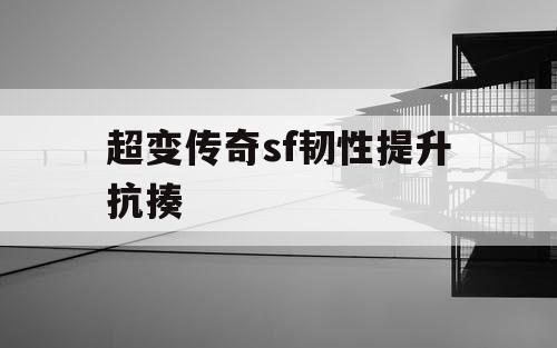 超变传奇sf韧性提升抗揍