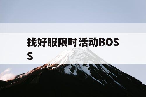 找好服限时活动BOSS