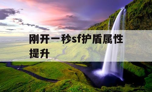 刚开一秒sf护盾属性提升