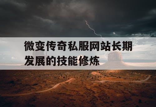 微变传奇私服网站长期发展的技能修炼