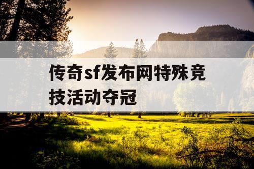 传奇sf发布网特殊竞技活动夺冠