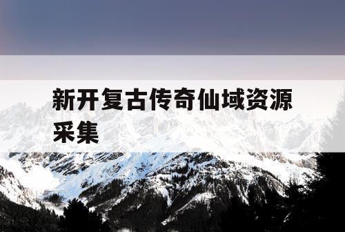 新开复古传奇仙域资源采集