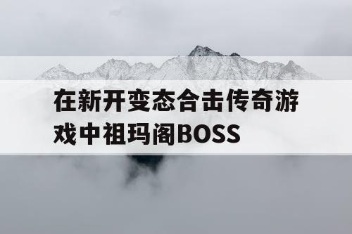 在新开变态合击传奇游戏中祖玛阁BOSS