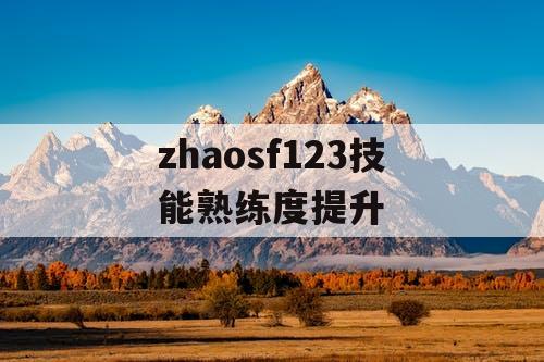 zhaosf123技能熟练度提升