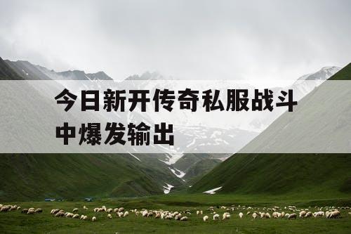今日新开传奇私服战斗中爆发输出