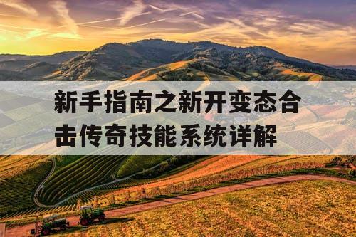 新手指南之新开变态合击传奇技能系统详解