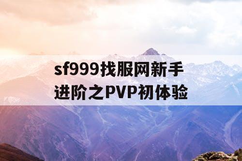 sf999找服网新手进阶之PVP初体验