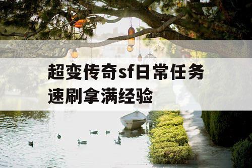 超变传奇sf日常任务速刷拿满经验