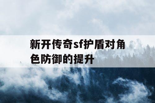 新开传奇sf护盾对角色防御的提升