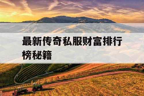 最新传奇私服财富排行榜秘籍