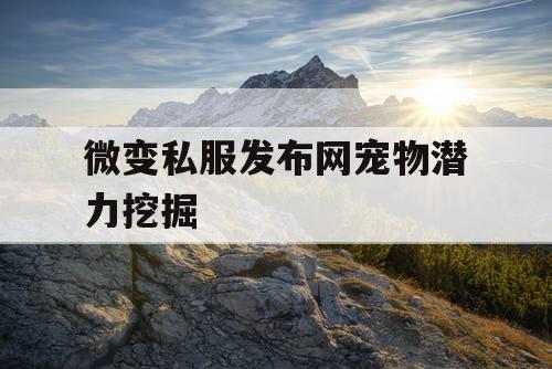 微变私服发布网宠物潜力挖掘
