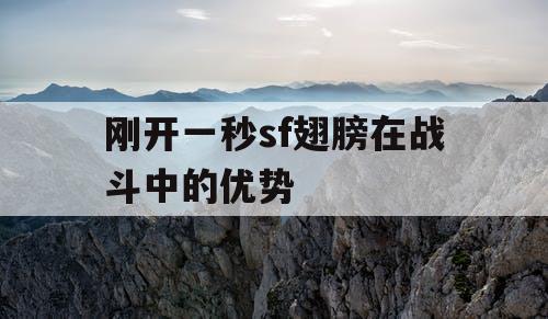 刚开一秒sf翅膀在战斗中的优势