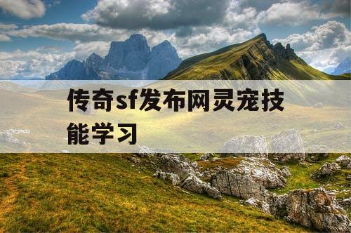 传奇sf发布网灵宠技能学习