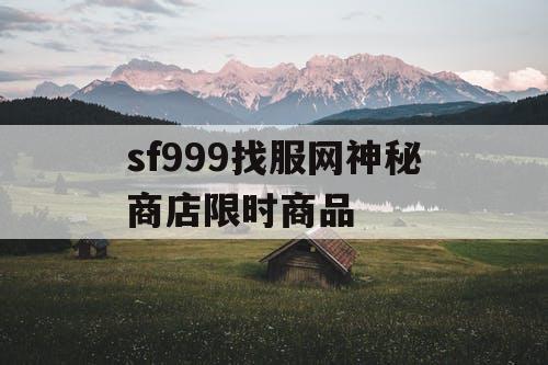 sf999找服网神秘商店限时商品