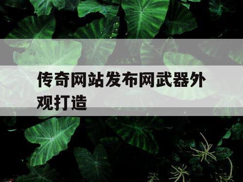 传奇网站发布网武器外观打造