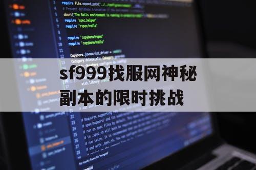 sf999找服网神秘副本的限时挑战