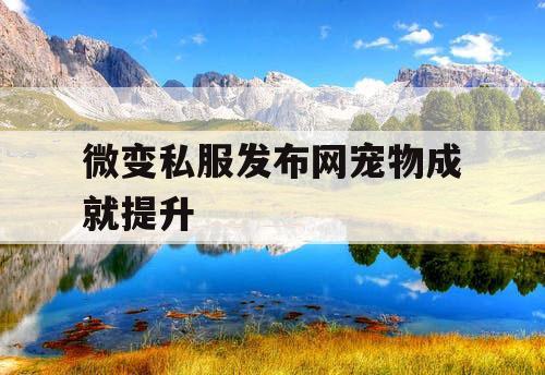 微变私服发布网宠物成就提升
