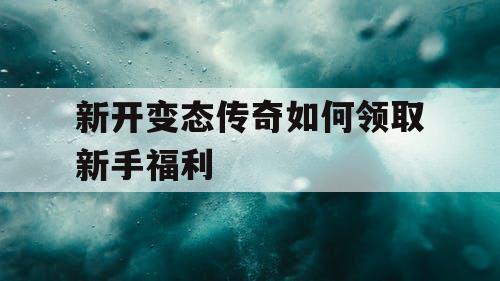 新开变态传奇如何领取新手福利