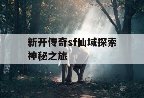 新开传奇sf仙域探索神秘之旅