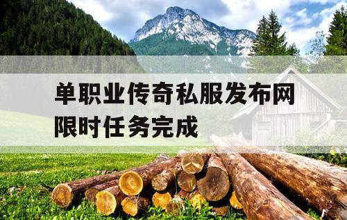 单职业传奇私服发布网限时任务完成